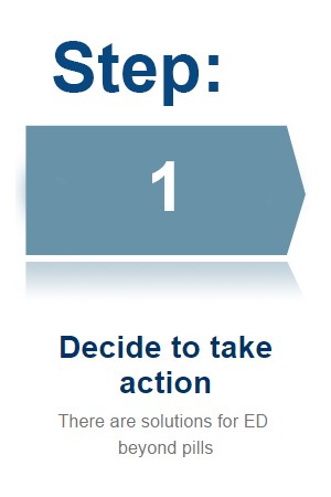 Step 1: Decide to take action. There are solutions for ED beyond pills.